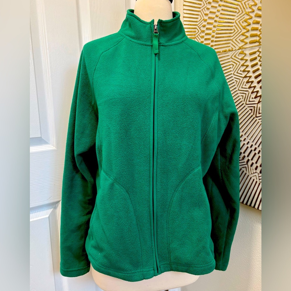 Merona Green Jacket Full-Length Zipper